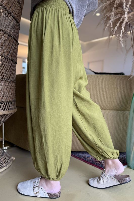Basso Shirring Genie Pant Rustic Olive /10=